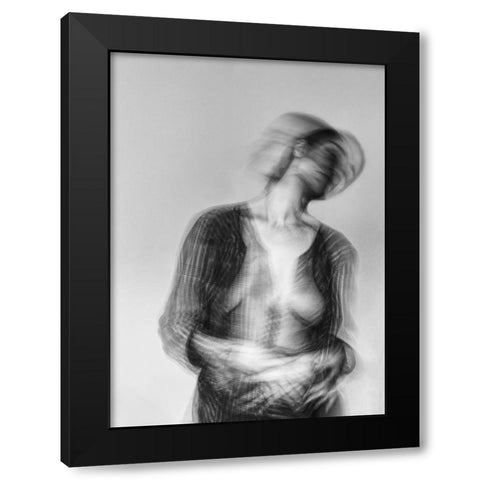 Escape Black Modern Wood Framed Art Print with Double Matting by Petrica, Cristina