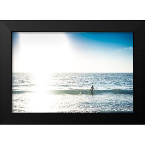 Seaglare Black Modern Wood Framed Art Print by Belotti, Nicola