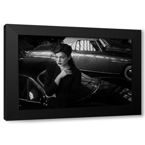 Untitled Black Modern Wood Framed Art Print with Double Matting by Skip, Anthony