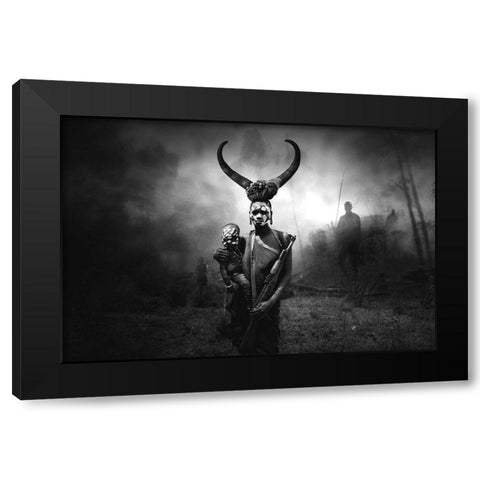 The Life Of The Mother Surma Black Modern Wood Framed Art Print by Yosifov, Svetlin