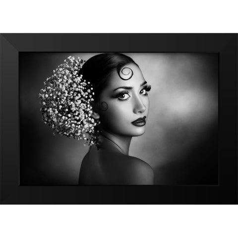 Nature Black Modern Wood Framed Art Print by Tambe, Peppe