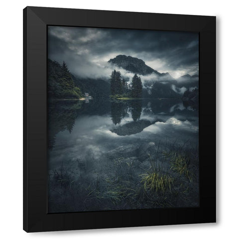 Bliss Black Modern Wood Framed Art Print by De Franzoni, Thomas