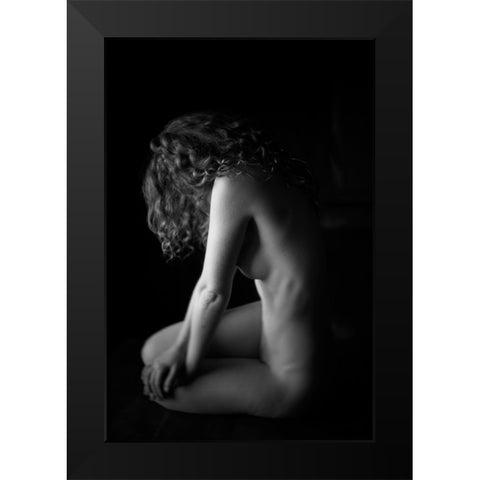 Hidden Black Modern Wood Framed Art Print by Brackstone, Mel