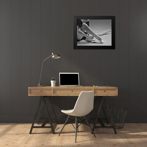 Untitled Black Modern Wood Framed Art Print by Li, Rob