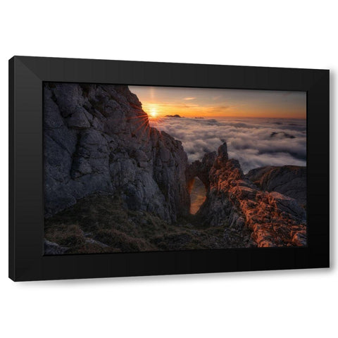 Picos De Europa Black Modern Wood Framed Art Print by Alvarez Osorio, Cesar