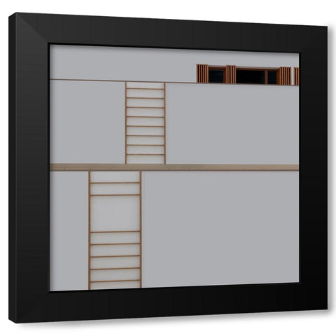 Hospital Wall Inside Black Modern Wood Framed Art Print with Double Matting by Luycx, Theo