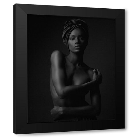 Ebano Black Modern Wood Framed Art Print with Double Matting by Diaz, Anderson