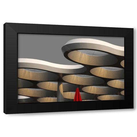 Golden Canopy Black Modern Wood Framed Art Print by Hawerkamp, Hans-Wolfgang