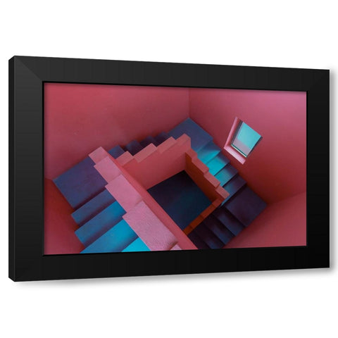 Monument Valley Black Modern Wood Framed Art Print with Double Matting by Daley, Jonas