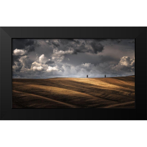 As The Sun Kisses The Sky Black Modern Wood Framed Art Print by De Franzoni, Thomas