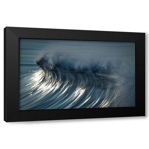 Wind Wave Black Modern Wood Framed Art Print by Yamashita, Takafumi