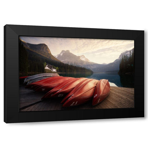 Sunrise Rest Black Modern Wood Framed Art Print with Double Matting by Gamito, Clara