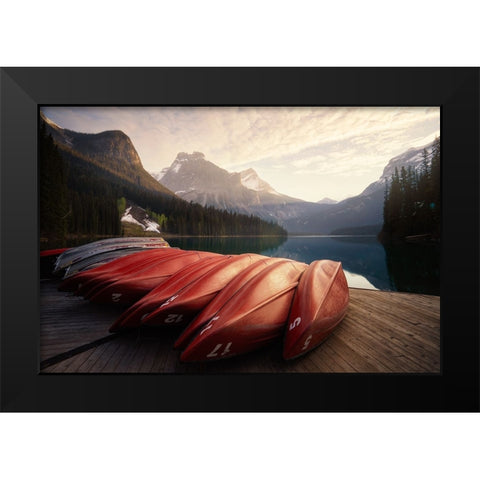 Sunrise Rest Black Modern Wood Framed Art Print by Gamito, Clara