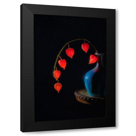 Chinese Lantern Black Modern Wood Framed Art Print by Jacobs, Lydia