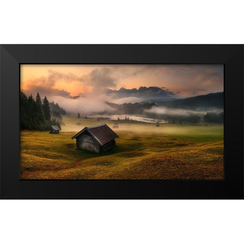 Untitled Black Modern Wood Framed Art Print by Rojek, Tomasz