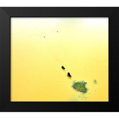 Food Bank Black Modern Wood Framed Art Print by Mukherjee, Saikat