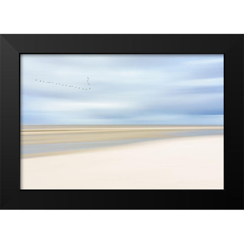 At The Ocean Iii Black Modern Wood Framed Art Print by Reichelt, Dieter