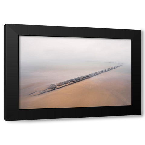 A Fine Day To Exit Black Modern Wood Framed Art Print by De Franzoni, Thomas