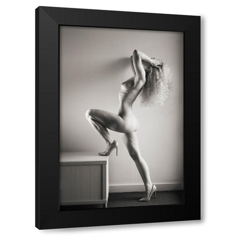 Tension Black Modern Wood Framed Art Print by Brackstone, Mel