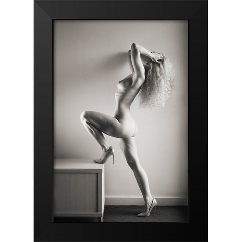 Tension Black Modern Wood Framed Art Print by Brackstone, Mel