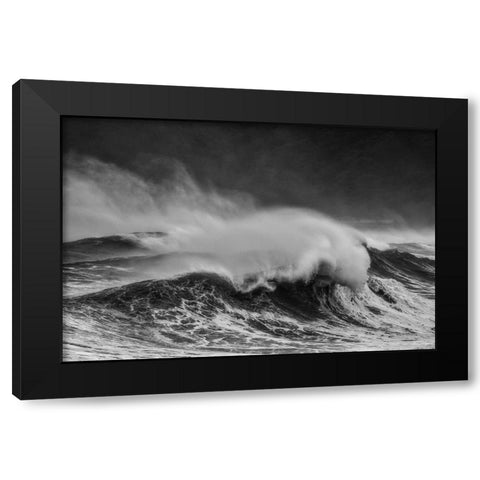 Wind Blowing Day Black Modern Wood Framed Art Print with Double Matting by Yamashita, Takafumi