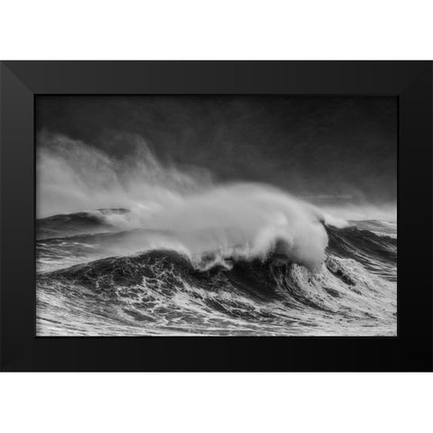 Wind Blowing Day Black Modern Wood Framed Art Print by Yamashita, Takafumi
