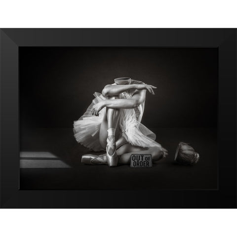 Out Of Order Black Modern Wood Framed Art Print by O Mahony, Kieran