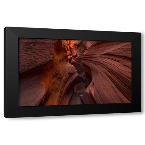 Slot Canyon Black Modern Wood Framed Art Print with Double Matting by S. Chia, James