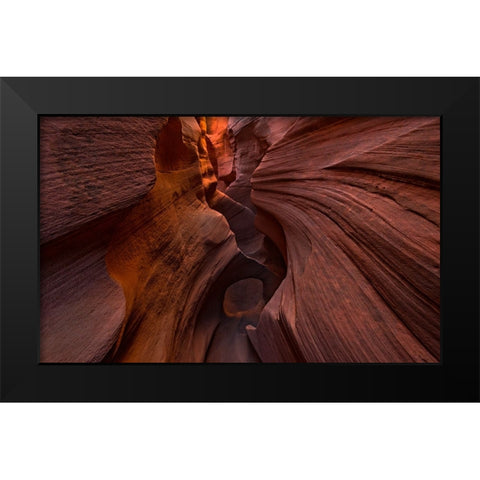 Slot Canyon Black Modern Wood Framed Art Print by S. Chia, James