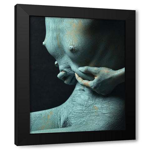 Qjust Blueq (AÂ„Â– 14) Black Modern Wood Framed Art Print by Belokonov, Boris