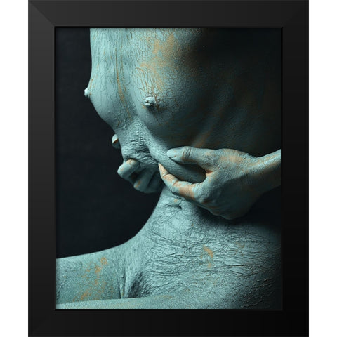 Qjust Blueq (AÂ„Â– 14) Black Modern Wood Framed Art Print by Belokonov, Boris