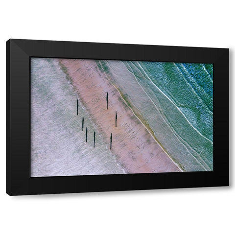 Seven Black Modern Wood Framed Art Print by Popan, Adrian
