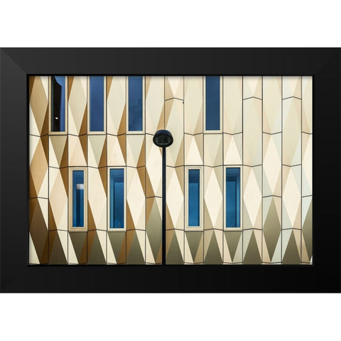 Facade Details Black Modern Wood Framed Art Print by van Maastricht, Henk