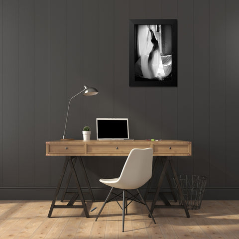 The Girls Are Dancing Alone Black Modern Wood Framed Art Print by Kapsha, Eduards