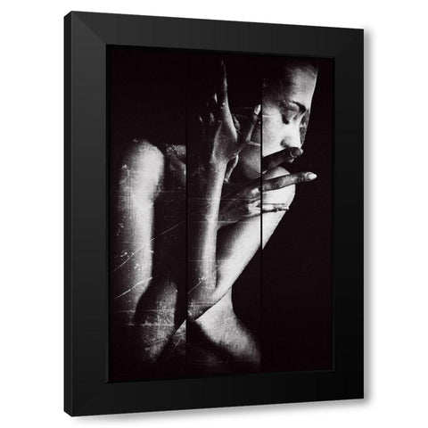 Triptych Black Modern Wood Framed Art Print by Bolgov (Axe), Ruslan