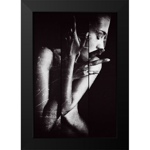 Triptych Black Modern Wood Framed Art Print by Bolgov (Axe), Ruslan
