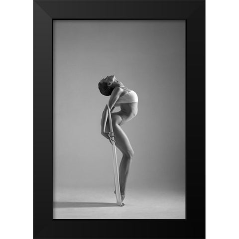 Lada Black Modern Wood Framed Art Print by Sleta, Natalya