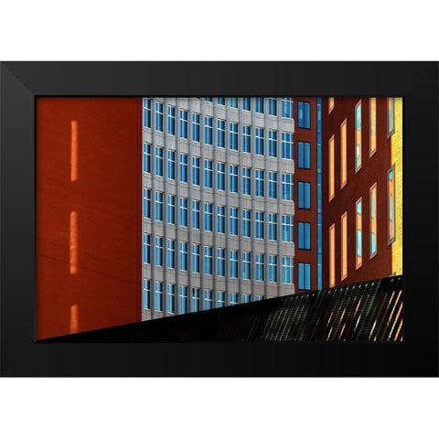 Sunlight Black Modern Wood Framed Art Print by Luycx, Theo