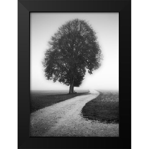 Poet Black Modern Wood Framed Art Print by Schulz, Alexej