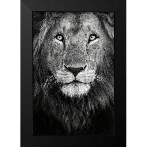 Royal Portrait Black Modern Wood Framed Art Print by Ortega, Xavier