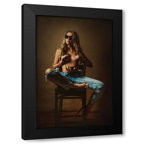 Photographer Black Modern Wood Framed Art Print by Bolgov, Ruslan