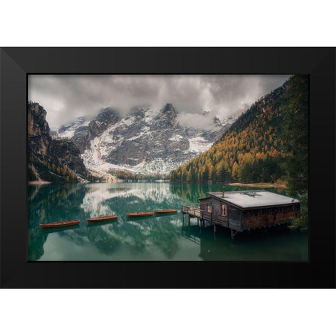You Better Breathe While Therea??S Still Time Black Modern Wood Framed Art Print by De Franzoni, Thomas