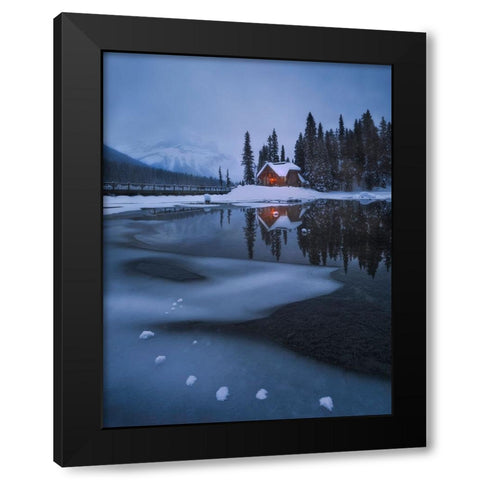 A Dream House Black Modern Wood Framed Art Print by L. Zhang, Jenny