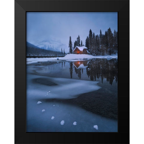 A Dream House Black Modern Wood Framed Art Print by L. Zhang, Jenny