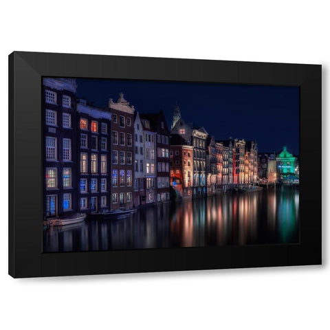 Amsterdam Colors Ii Black Modern Wood Framed Art Print with Double Matting by Osuna, Fran