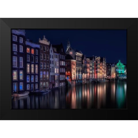 Amsterdam Colors Ii Black Modern Wood Framed Art Print by Osuna, Fran