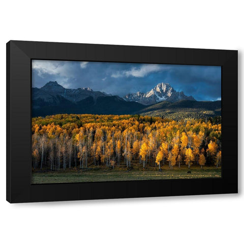 Mt Sneffels In Autumn Black Modern Wood Framed Art Print with Double Matting by Xu, Mei