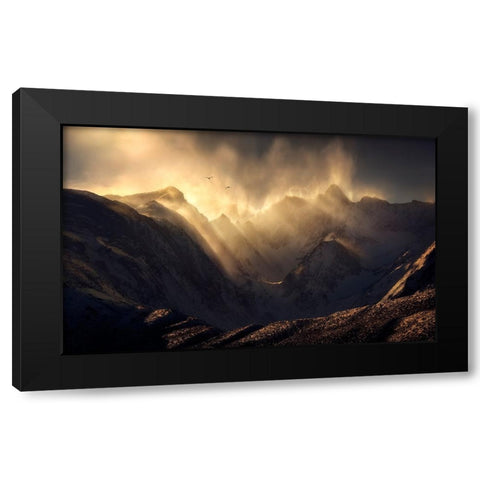 Polterzeitgeist Black Modern Wood Framed Art Print by Dyar, Ryan