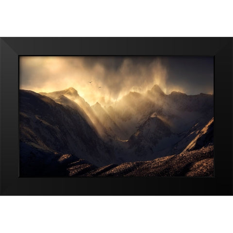 Polterzeitgeist Black Modern Wood Framed Art Print by Dyar, Ryan