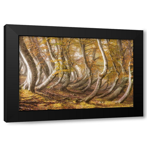 The Wooden Army Black Modern Wood Framed Art Print by Ruoppolo, Luigi